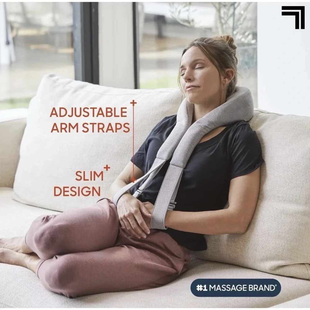 NEW Sharper Image RealTouch Shiatsu Neck Massager 3 Intensity Levels & Soothing